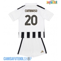 Camisa de time de futebol Juventus Andrea Cambiaso #20 Replicas 1º Equipamento Infantil 2026-27 Manga Curta (+ Calças curtas)